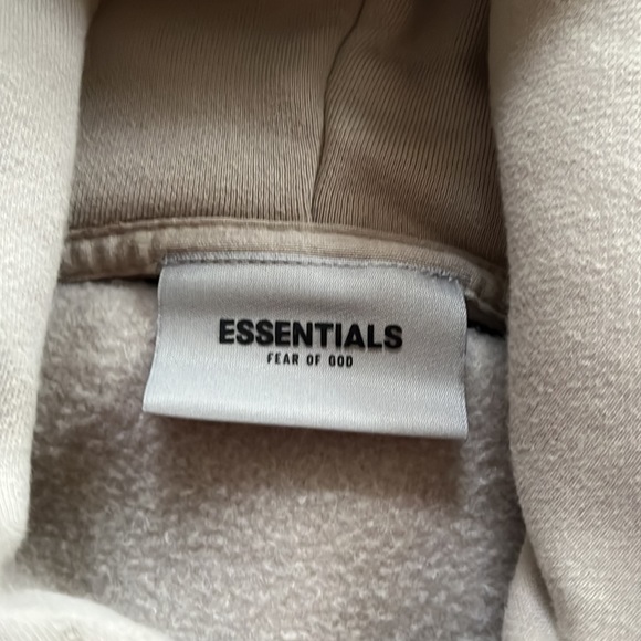 ESSENTIALS Feat Of God Beige Hoodie - Picture 2 of 6